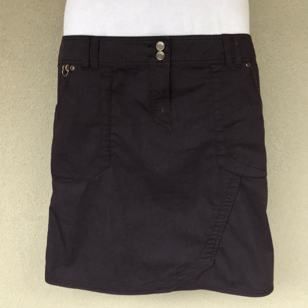 Purple Cotton Blend Skirt